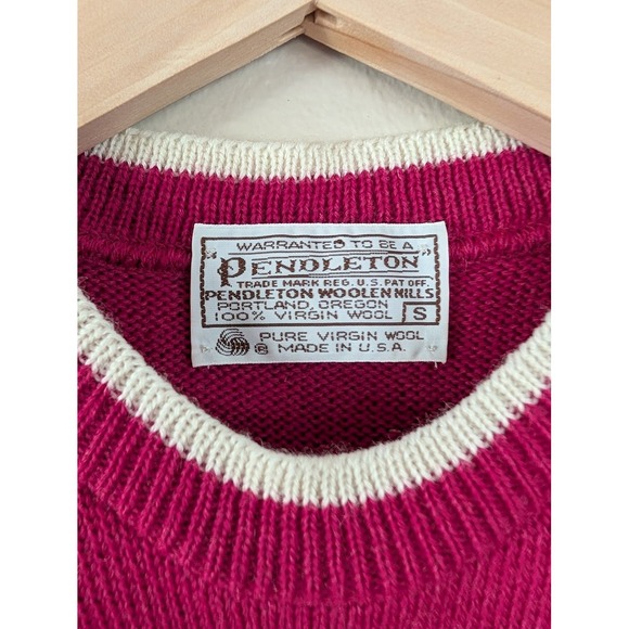Vintage Pendleton Wool Sweater Vest Sheep Pullover Cute Preppy Retro Cottage S - Picture 3 of 10